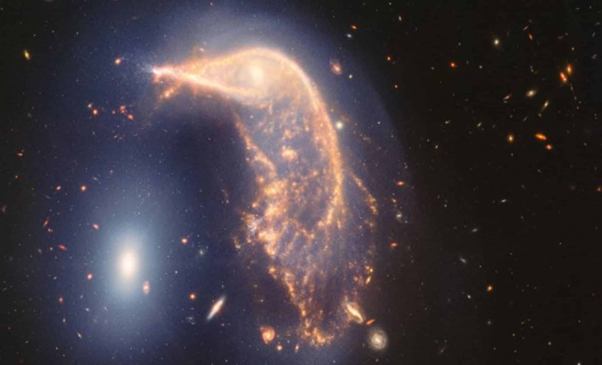 James Webb Telescope Captures Breathtaking Cosmic Collision of Merging Galaxies