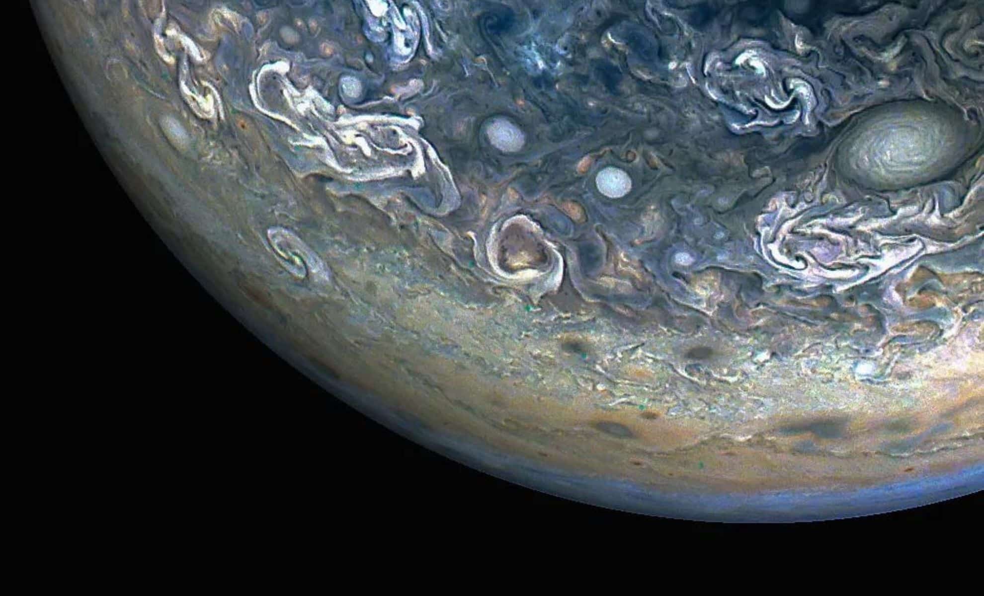 Juno’s Latest Flyby Reveals Stunning Chaotic Clouds On Jupiter