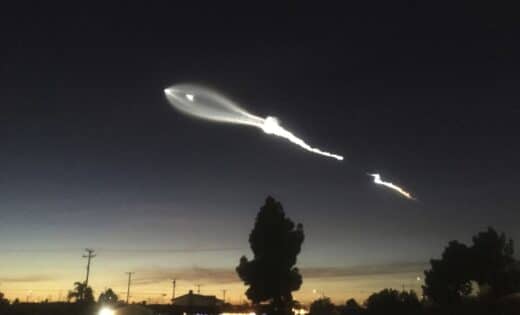 Spacex Falcon 9 Rocket Illuminates Southern California Skies After Successful Starlink Satellite Launch