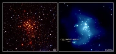 Westerlund 1 In Visible And X Ray Light. Arrows Point To A Magnetar Discovered In This Super Star Cluster. Courtesy Nasacxcuclam.muno Et Al