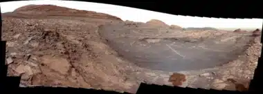 Mars' Gediz Vallis Channel With Large Buildups Of Rocky Debris. Credit Nasa Jpl Caltech Msss