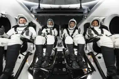 Members Of Nasa’s Spacex Crew 8 Mission: (from right to left) NASA astronauts Jeanette Epps, mission specialist; Matthew Dominick, commander; Michael Barratt, pilot; and Roscosmos cosmonaut Alexander Grebenkin. (Image credit: NASA)